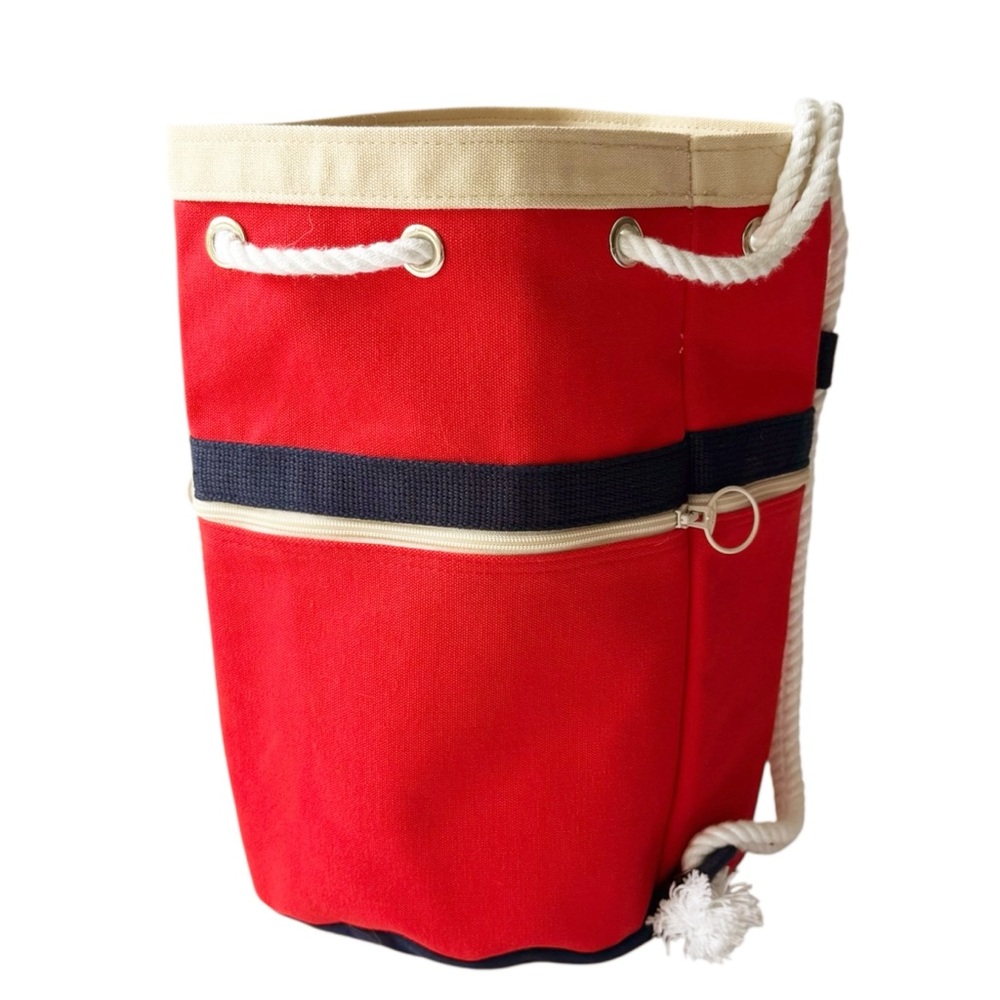 Lands End Signal Flag Vintage Nautical Bucket Bag - Picture 4 of 11